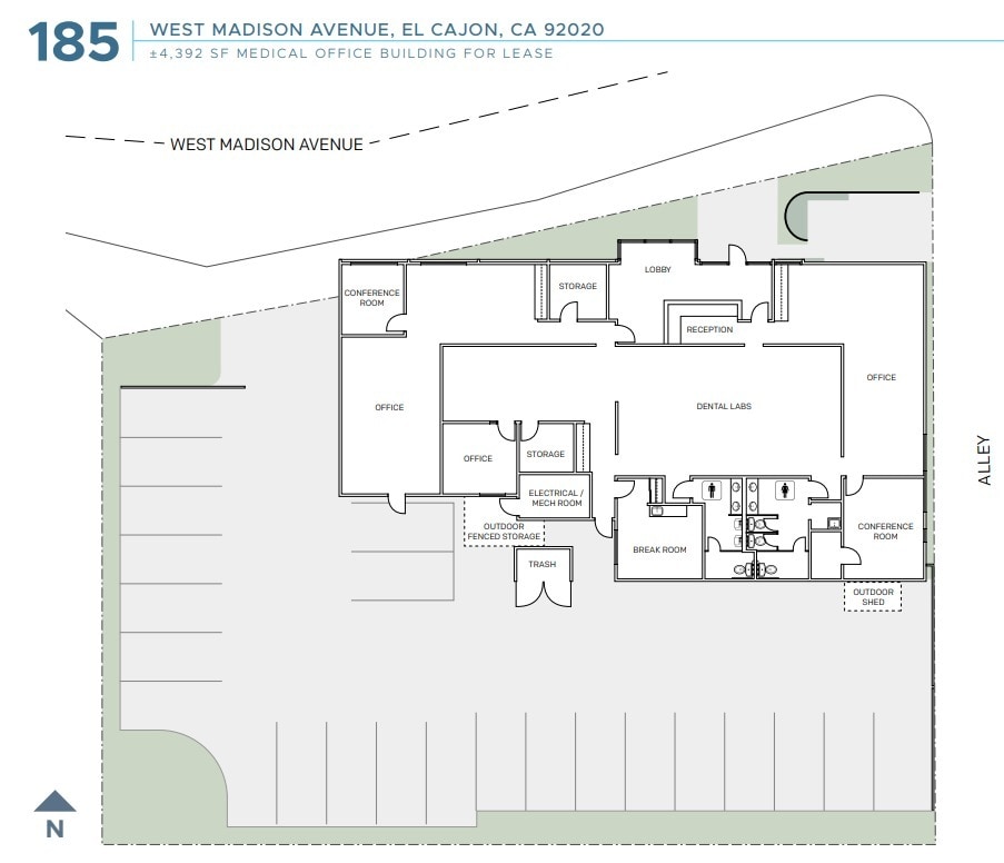 185 W Madison Ave, El Cajon, CA à louer Plan de site– Image 1 sur 1
