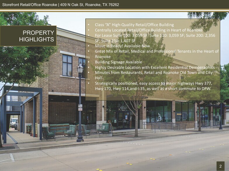 409 N Oak St, Roanoke, TX à louer - Photo de l’immeuble – Image 2 sur 86