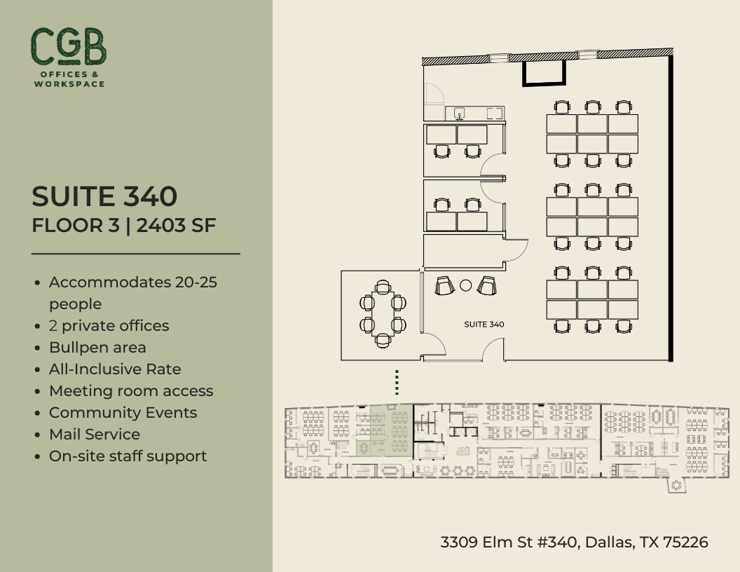 3309 Elm St, Dallas, TX à louer Plan d’étage type– Image 1 sur 1
