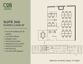 3309 Elm St, Dallas, TX à louer Plan d’étage type– Image 1 sur 1