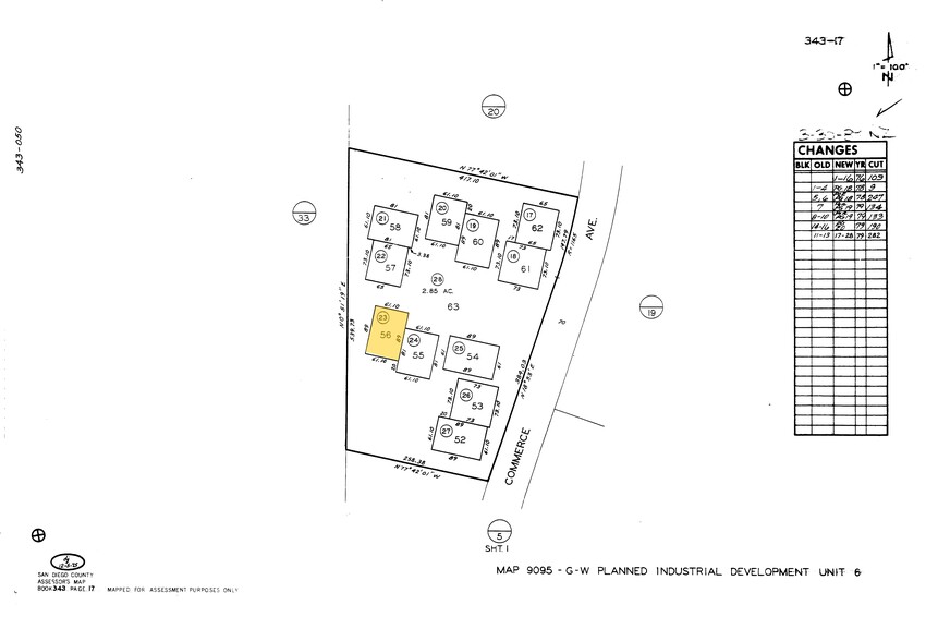 8494 Commerce Ave, San Diego, CA à louer - Plan cadastral – Image 2 sur 2