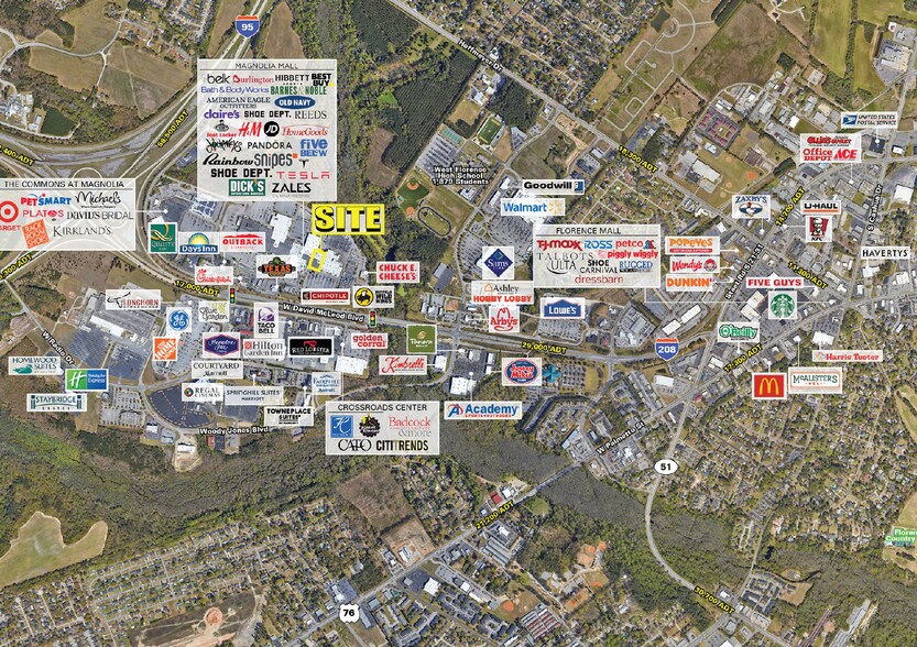 2701 David H McLeod Blvd, Florence, SC à louer - Aérien – Image 2 sur 4