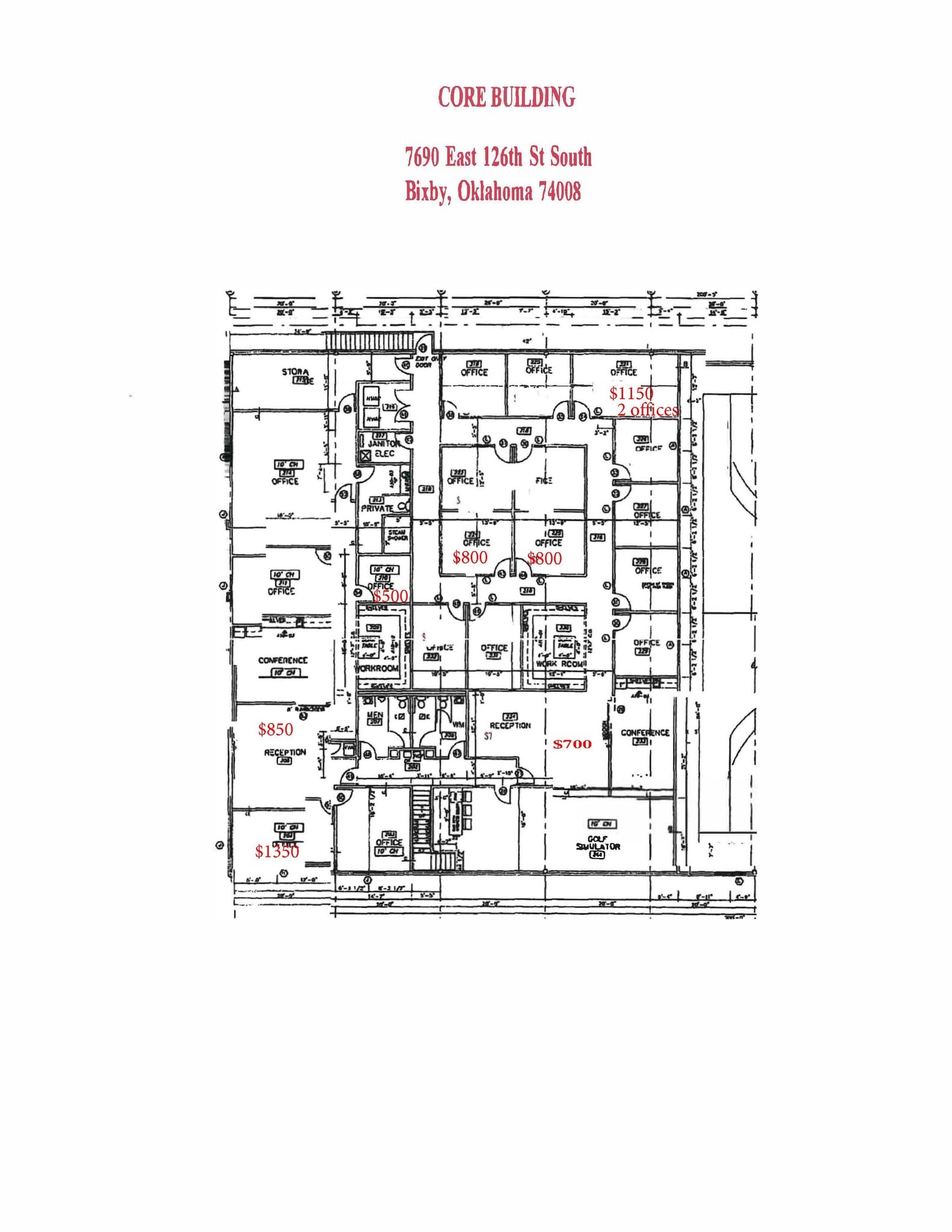 7690 East 126th Street South, Bixby, OK à louer Plan d’étage type– Image 1 sur 1