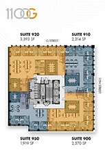 1100 G St NW, Washington, DC à louer Plan d’étage– Image 1 sur 1