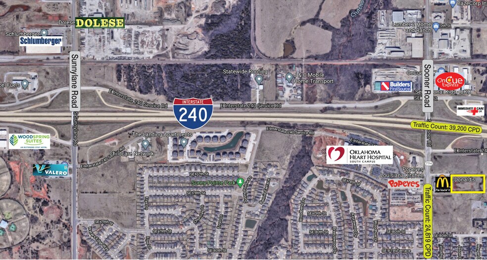 5700 SE 77th St, Oklahoma City, OK à louer - Aérien – Image 2 sur 2