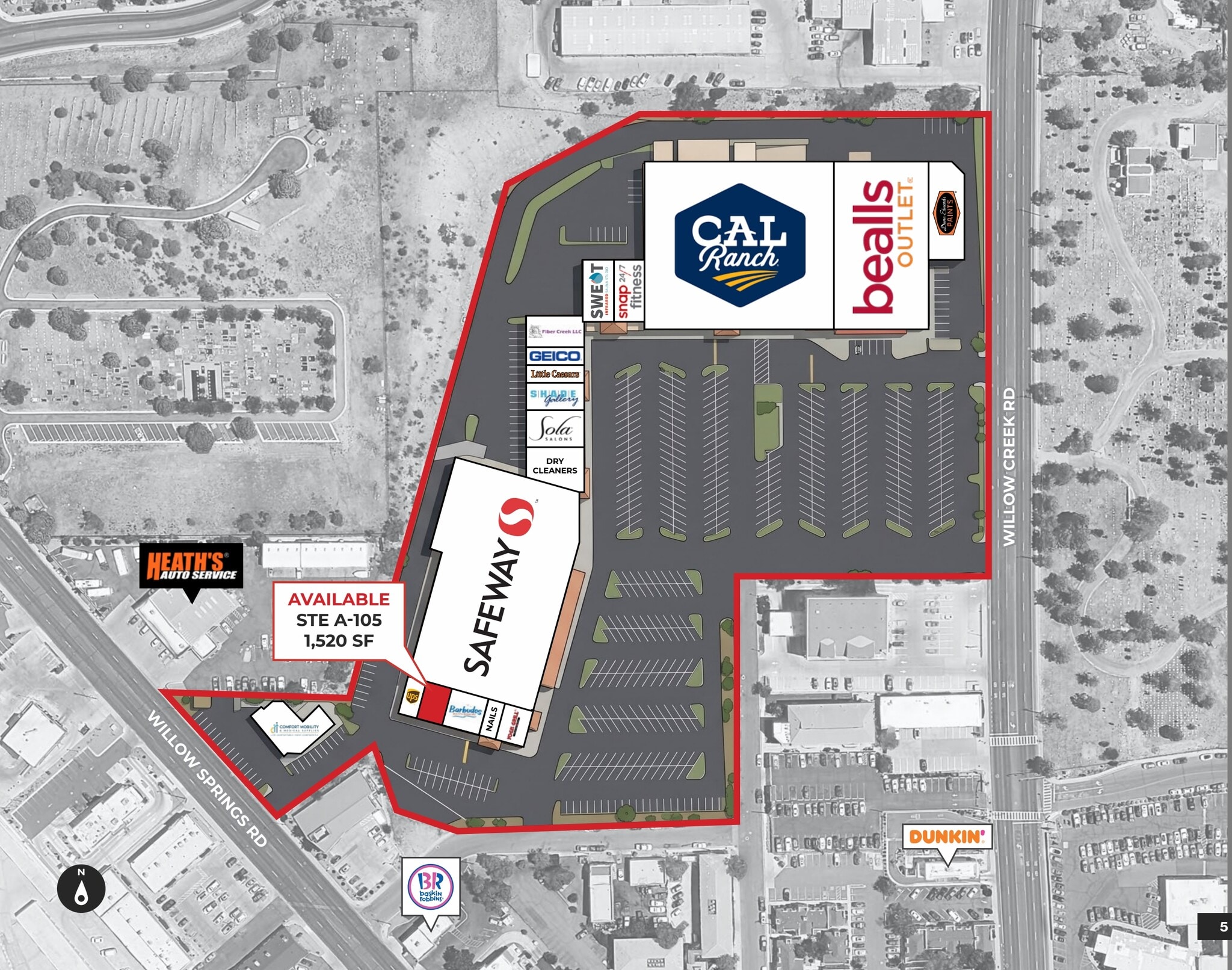 1042-1048 Willow Creek Rd, Prescott, AZ à louer Plan de site– Image 1 sur 2