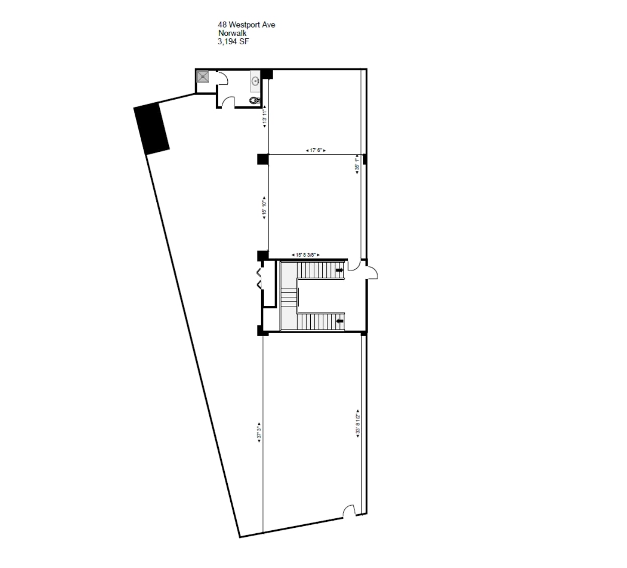 48 Westport Ave, Norwalk, CT à louer Plan d’étage– Image 1 sur 1