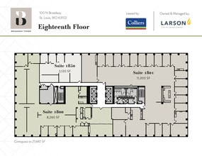 100 N Broadway, Saint Louis, MO à louer Plan d’étage– Image 1 sur 1