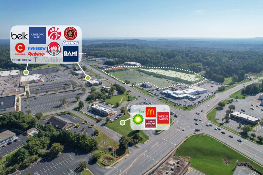 1432-1560 E Dixie Dr, Asheboro, NC à louer - Photo de l’immeuble – Image 3 sur 10