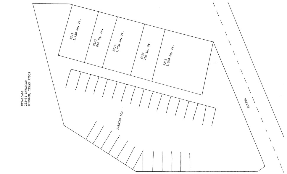 223-231 Cavalcade St, Houston, TX à louer - Plan de site – Image 2 sur 2