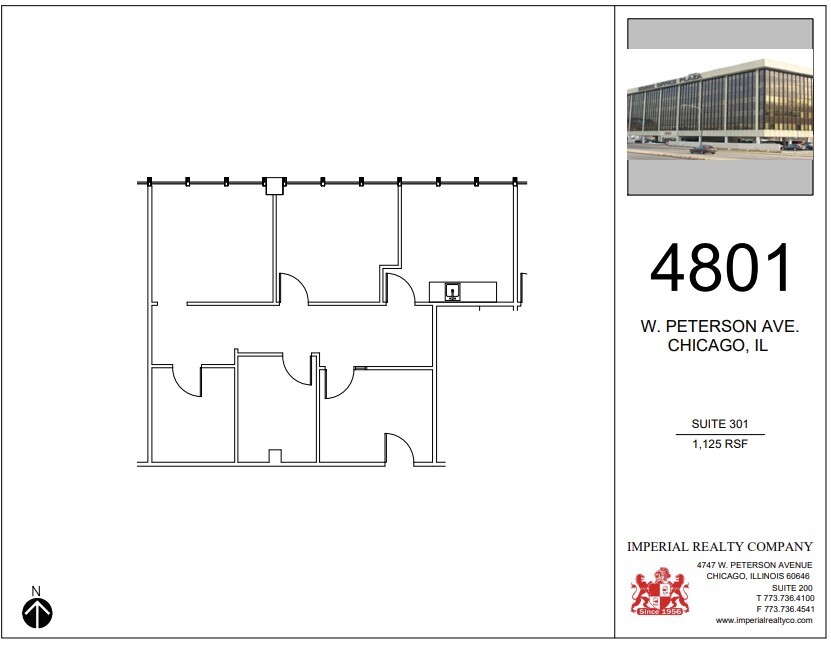 4801 W Peterson Ave, Chicago, IL à louer Plan d’étage– Image 1 sur 7