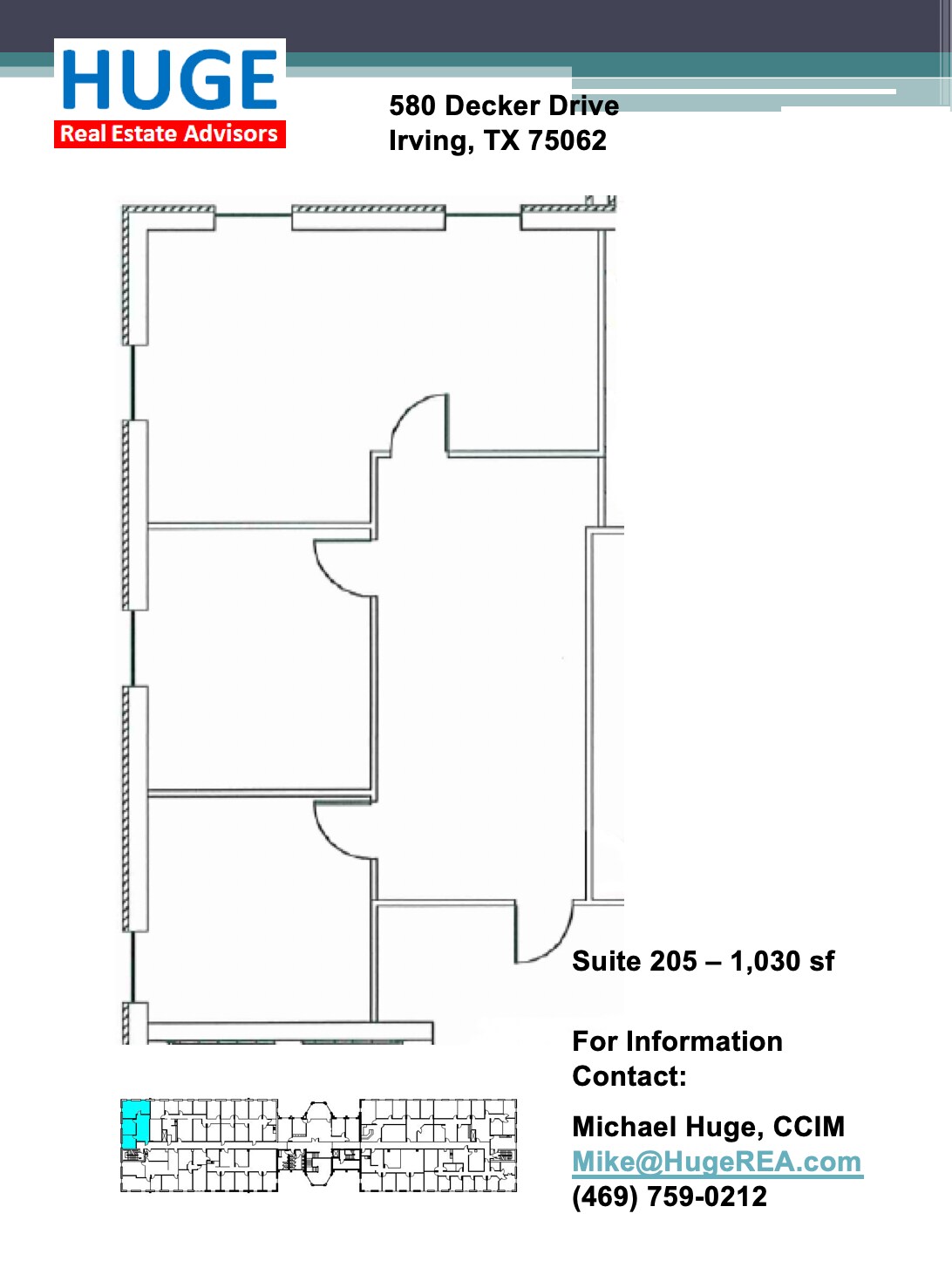 580 Decker Dr, Irving, TX à louer Plan d’étage– Image 1 sur 1