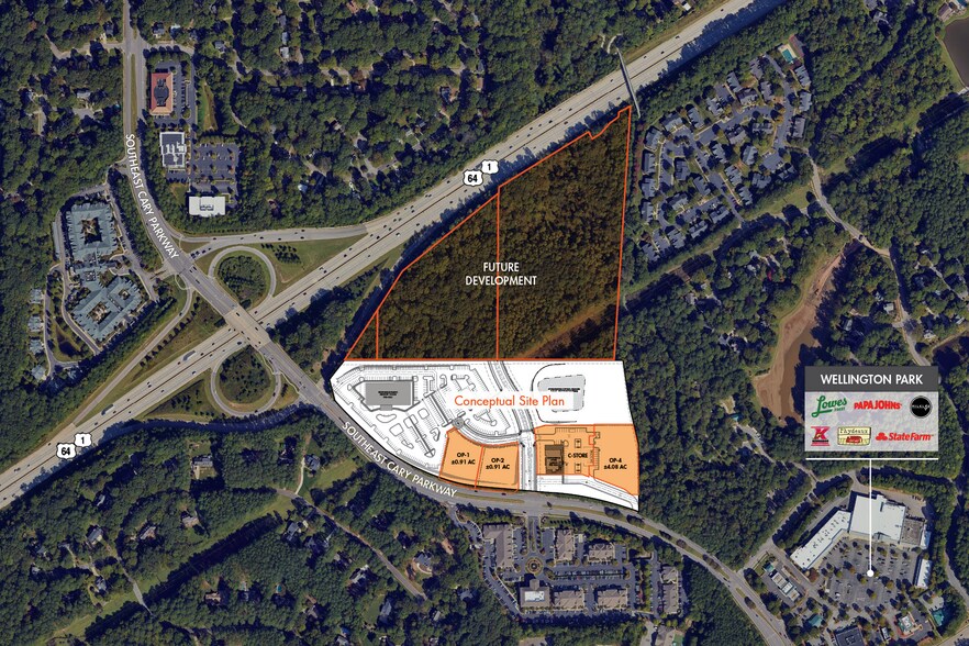 100 Cary Pky, Cary, NC à louer - Aérien – Image 2 sur 2