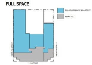 600 11th Ave, New York, NY à louer Plan d’étage– Image 2 sur 3