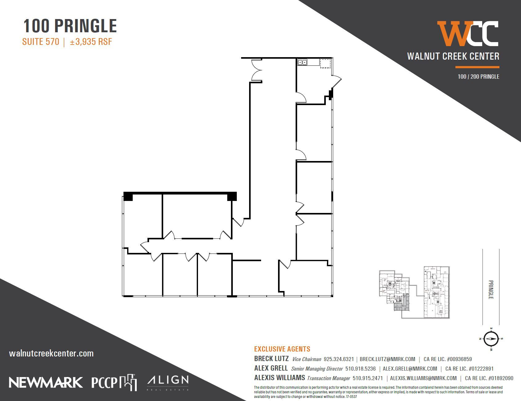 100 Pringle Ave, Walnut Creek, CA à louer Plan d’étage– Image 1 sur 1