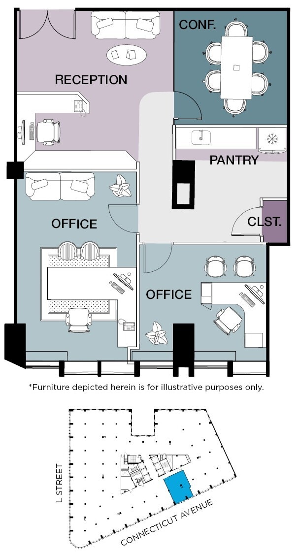 1025 Connecticut Ave NW, Washington, DC à louer Plan d’étage– Image 1 sur 1
