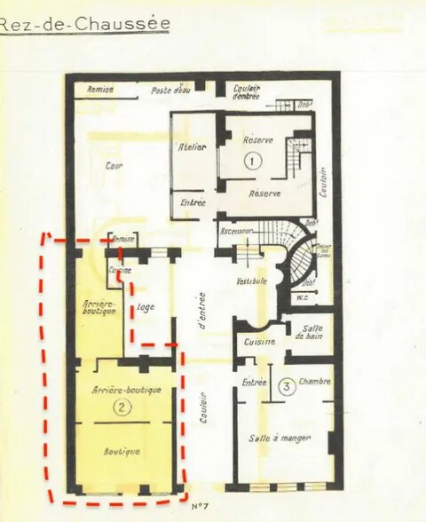 Local commercial dans Paris à louer - Plan d’étage – Image 1 sur 2