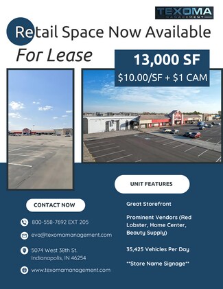 Plus de détails pour 5074-5206 W 38th St, Indianapolis, IN - Local commercial à louer