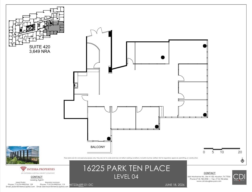 16225 Park Ten Pl, Houston, TX à louer Plan d’étage– Image 1 sur 2