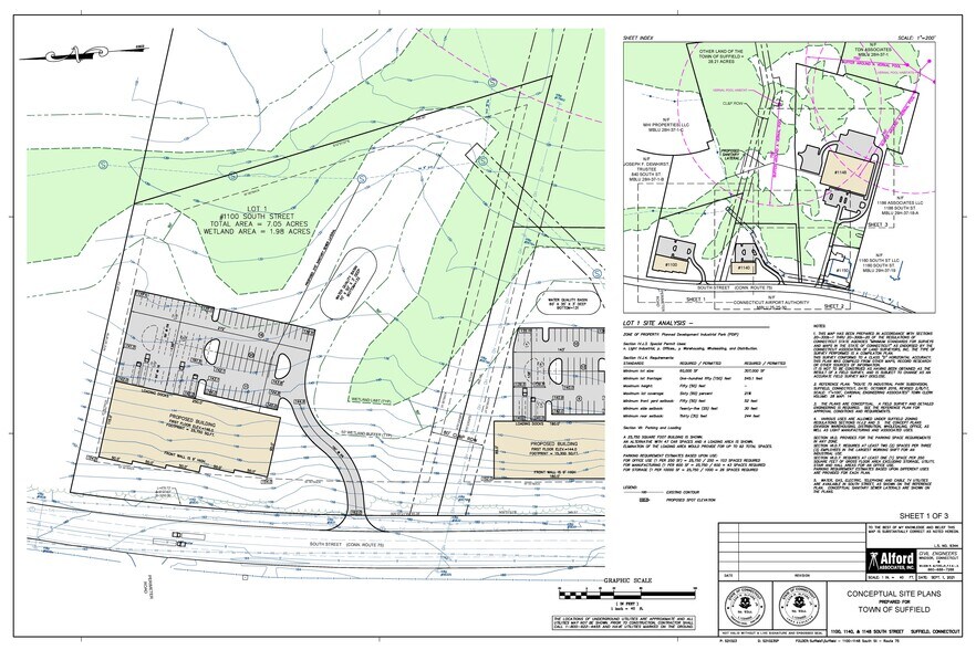 1100 South St, Suffield, CT à vendre - Plan de site – Image 1 sur 2