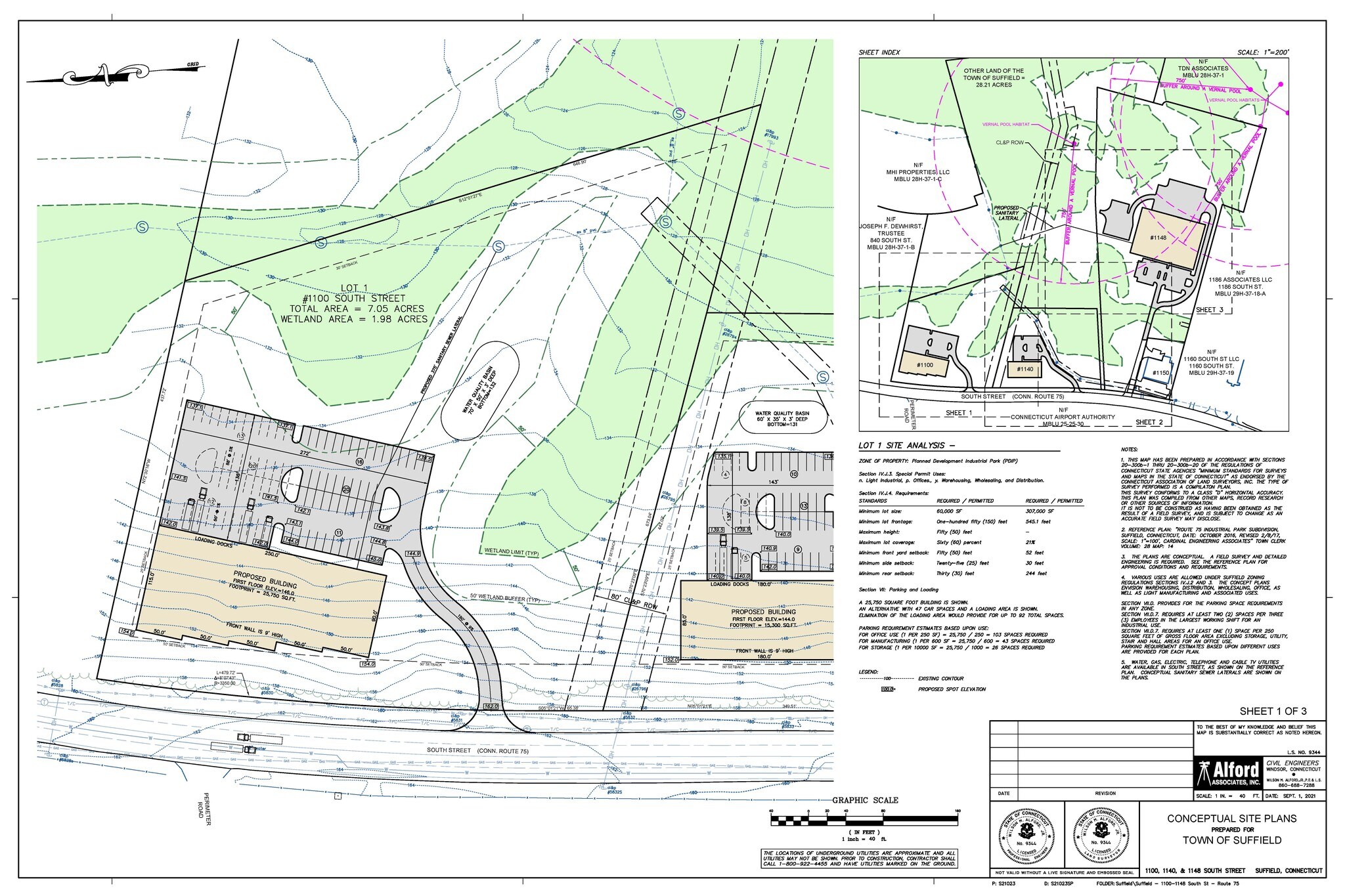1100 South St, Suffield, CT à vendre Plan de site– Image 1 sur 3