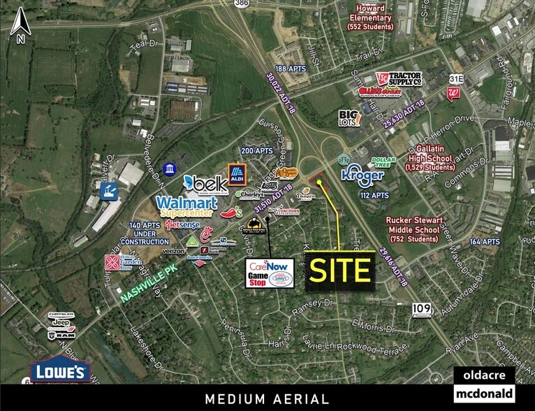 909 Nashville Pike, Gallatin, TN à louer - Aérien – Image 2 sur 4
