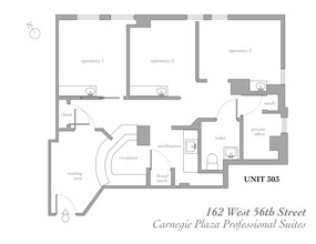 162 W 56th St, New York, NY à louer Plan d’étage– Image 1 sur 1