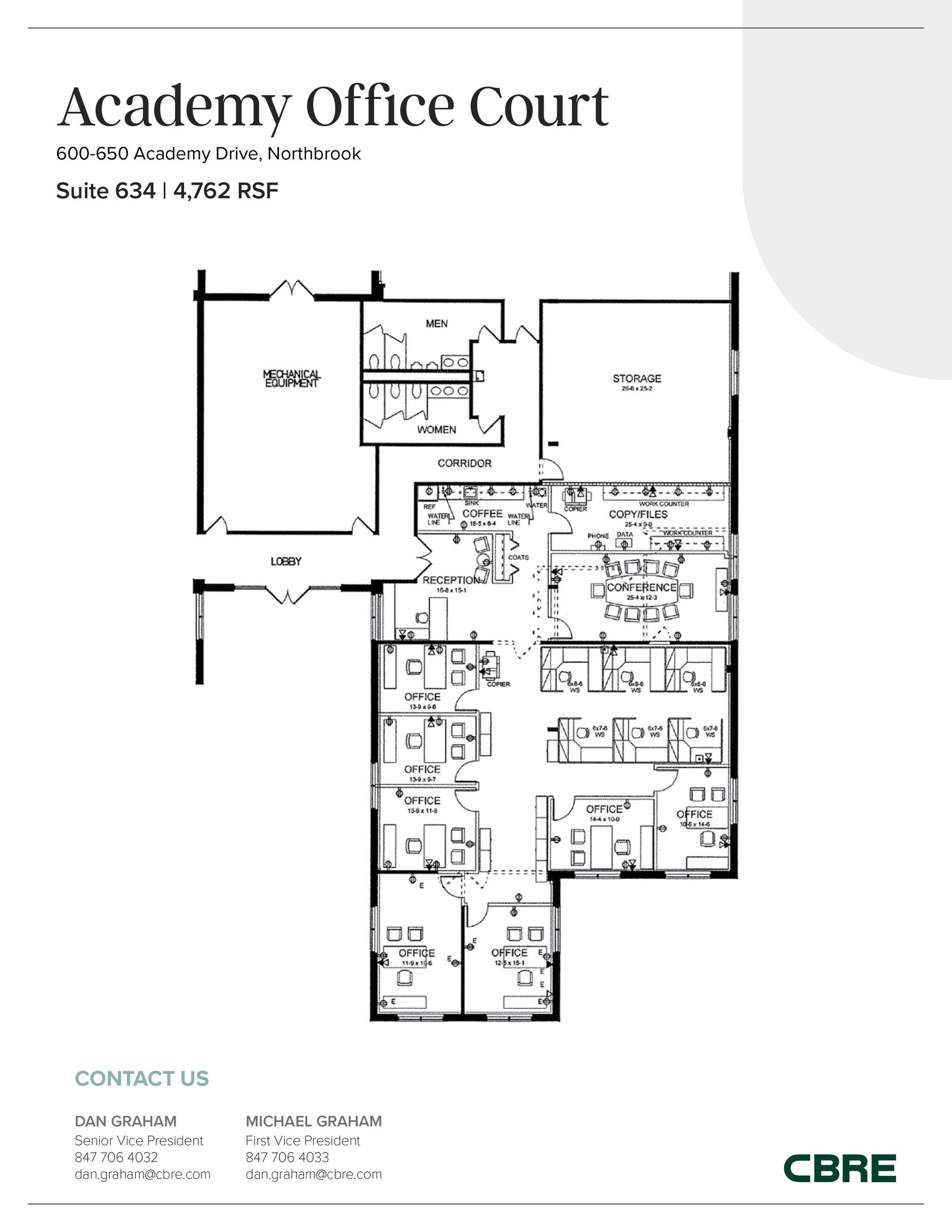 600-650 Academy Dr, Northbrook, IL à louer Plan d’étage– Image 1 sur 2
