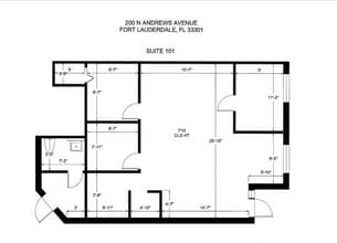200 N Andrews Ave, Fort Lauderdale, FL à louer Plan d’étage type– Image 1 sur 1