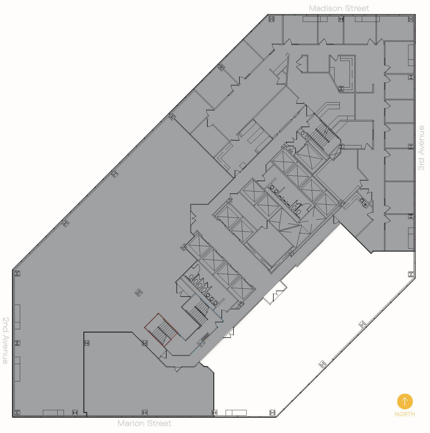 999 3rd Ave, Seattle, WA à louer Plan d’étage– Image 1 sur 1