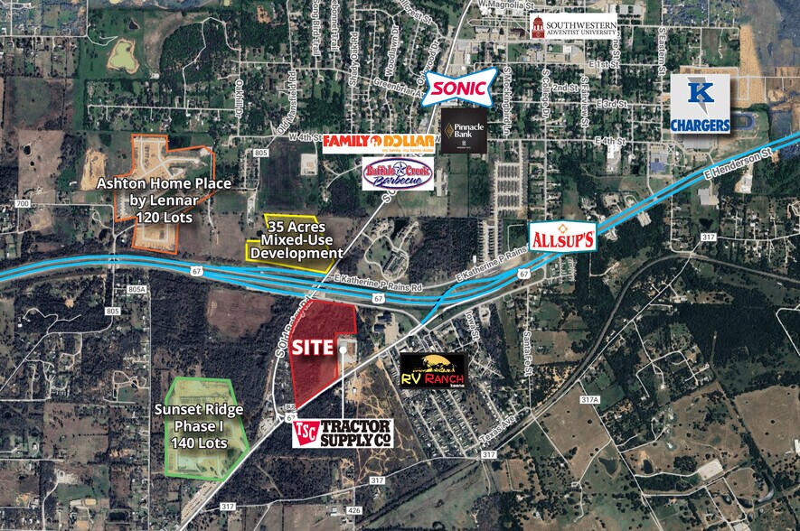 SEQ US 67 & FM 2280, Keene, TX à vendre - Photo de l’immeuble – Image 1 sur 3