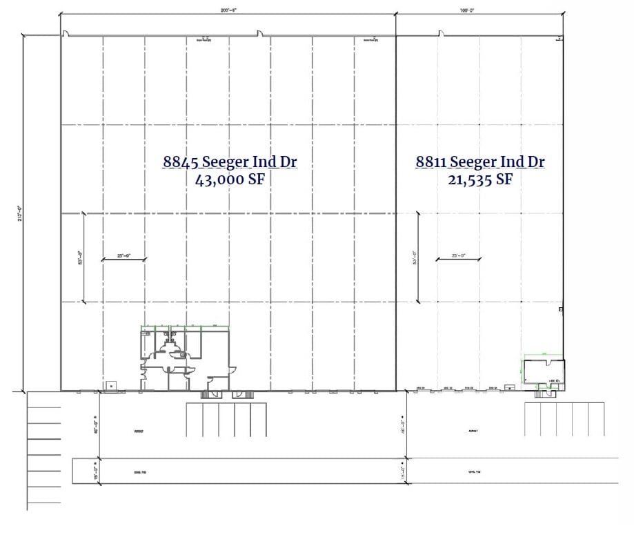 8801-8845 Seeger Industrial Dr, Berkeley, MO à louer Plan d’étage– Image 1 sur 1