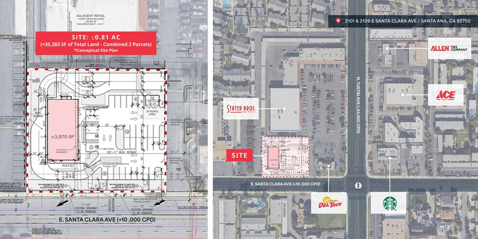 2101-2109 E Santa Clara Ave, Santa Ana, CA à louer - Plan de site – Image 1 sur 1