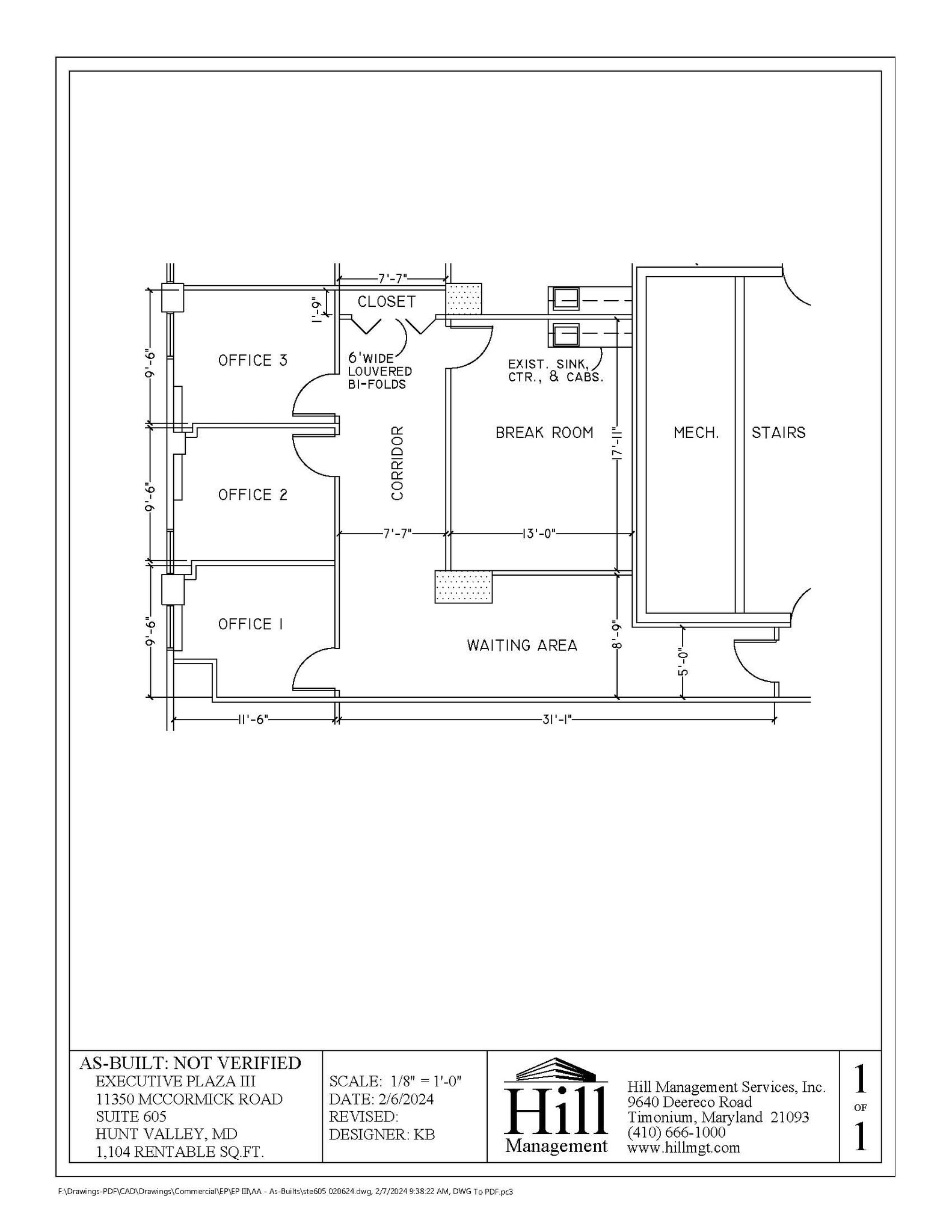 11350 McCormick Rd, Hunt Valley, MD à louer Plan d’étage– Image 1 sur 1