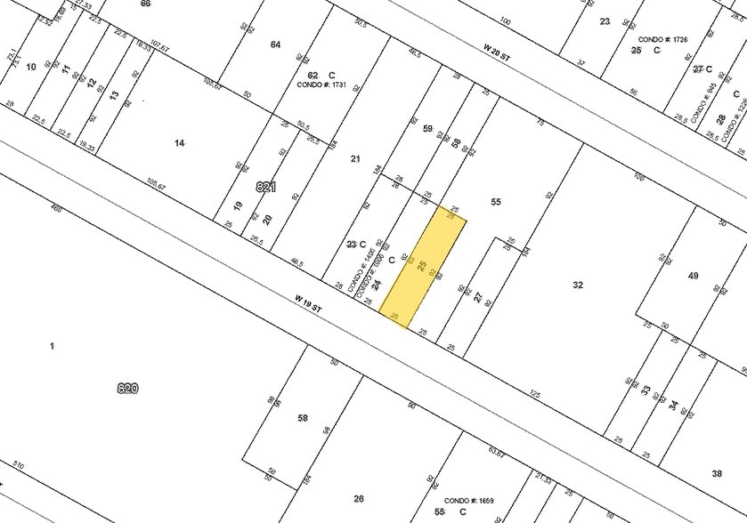 25 W 19th St, New York, NY à louer - Plan cadastral – Image 2 sur 2