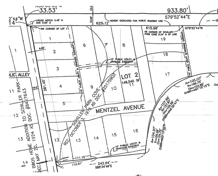 9991 Irving Park Rd, Schiller Park, IL à vendre - Plan cadastral – Image 2 sur 2