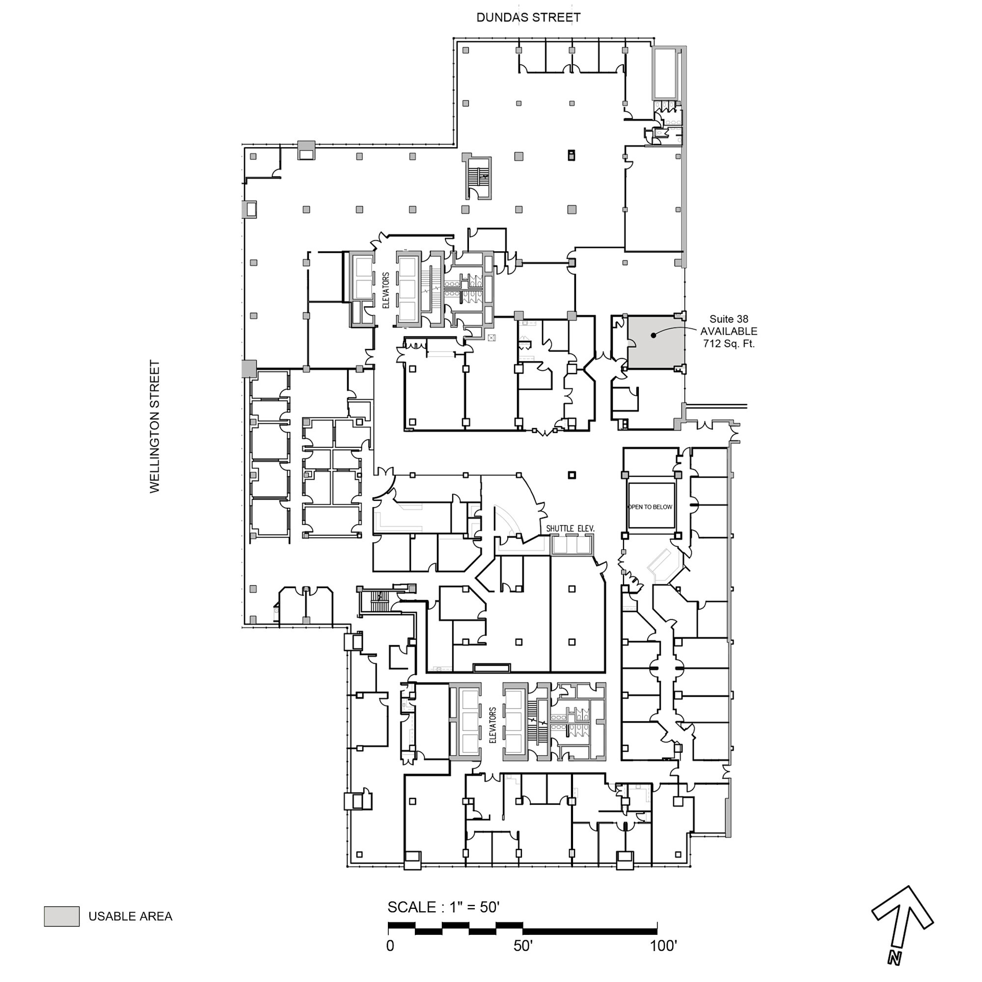 380 Wellington St, London, ON à louer Plan d’étage– Image 1 sur 1