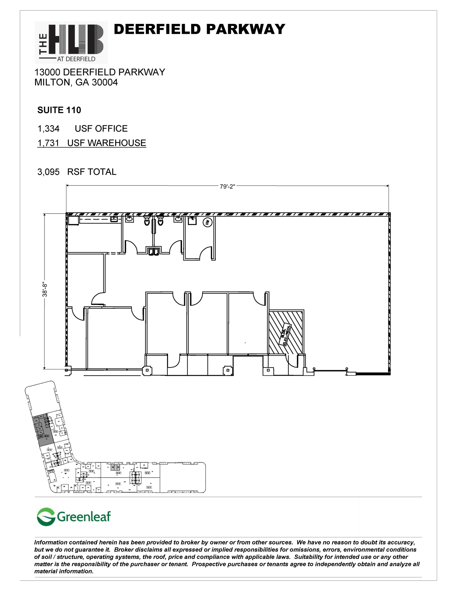 13000 Deerfield Pky, Alpharetta, GA à louer Plan d’étage– Image 1 sur 1