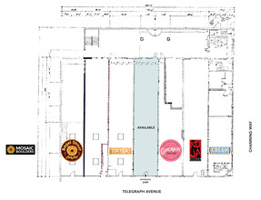 2375-2399 Telegraph Ave, Berkeley, CA à louer Plan d’étage– Image 2 sur 2