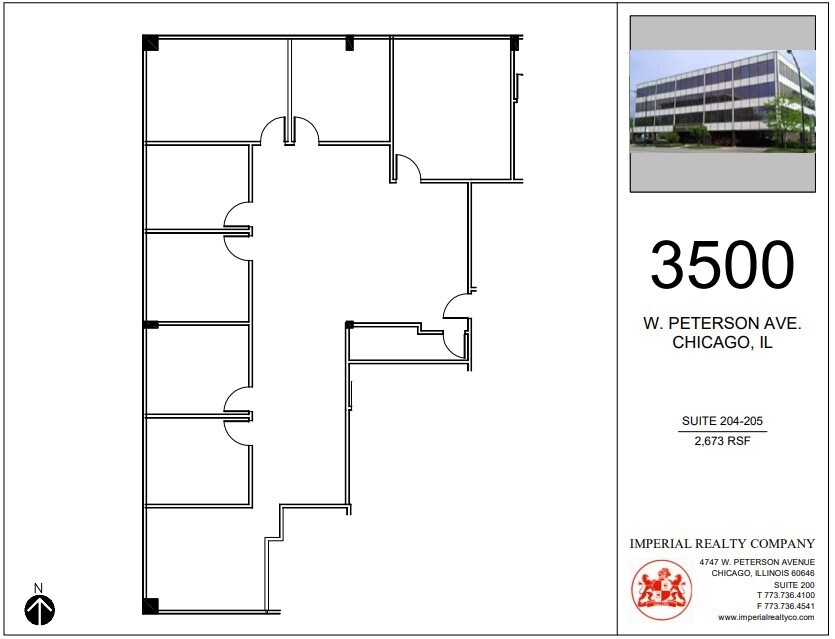 3500 W Peterson Ave, Chicago, IL à louer Plan d’étage– Image 1 sur 12