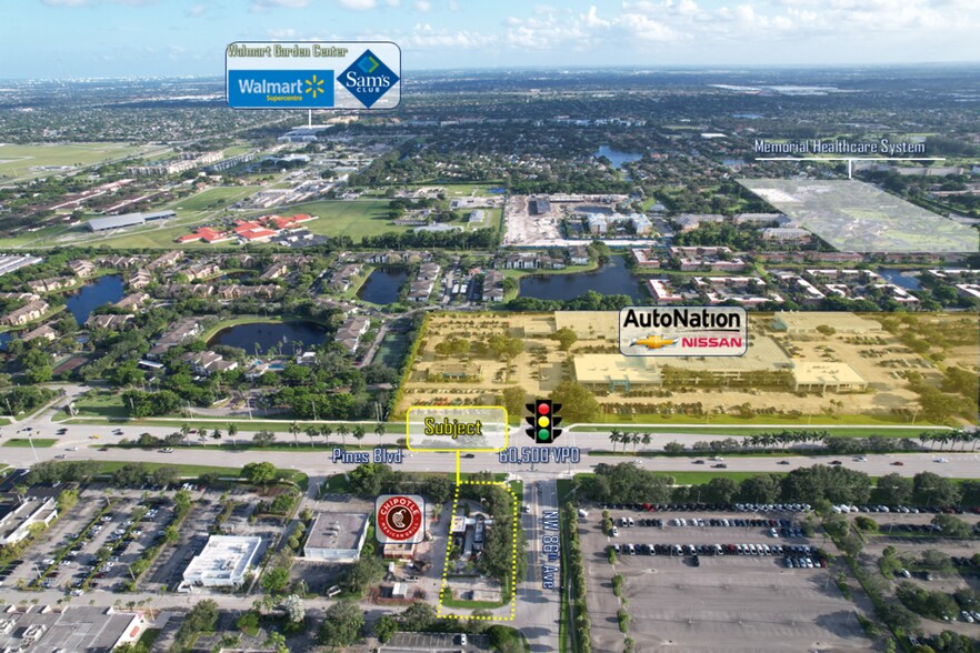 8579 Pines Blvd, Pembroke Pines, FL à vendre - Aérien – Image 3 sur 12