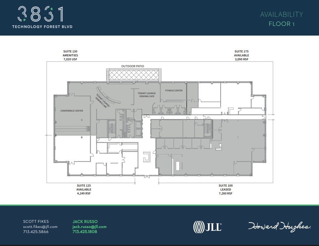 3831 Technology Forest Blvd, The Woodlands, TX à louer Plan d’étage– Image 1 sur 1
