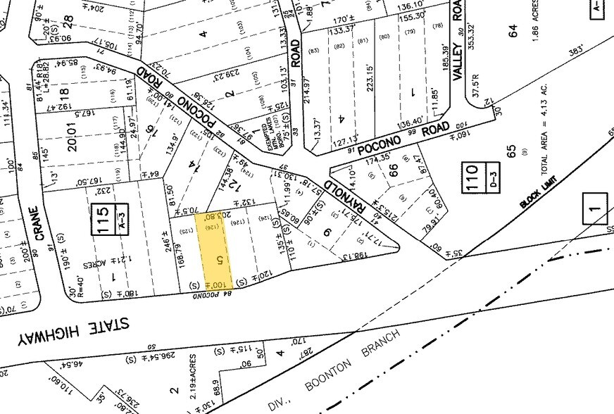 115 US Highway 46, Mountain Lakes, NJ à vendre - Plan cadastral – Image 3 sur 4