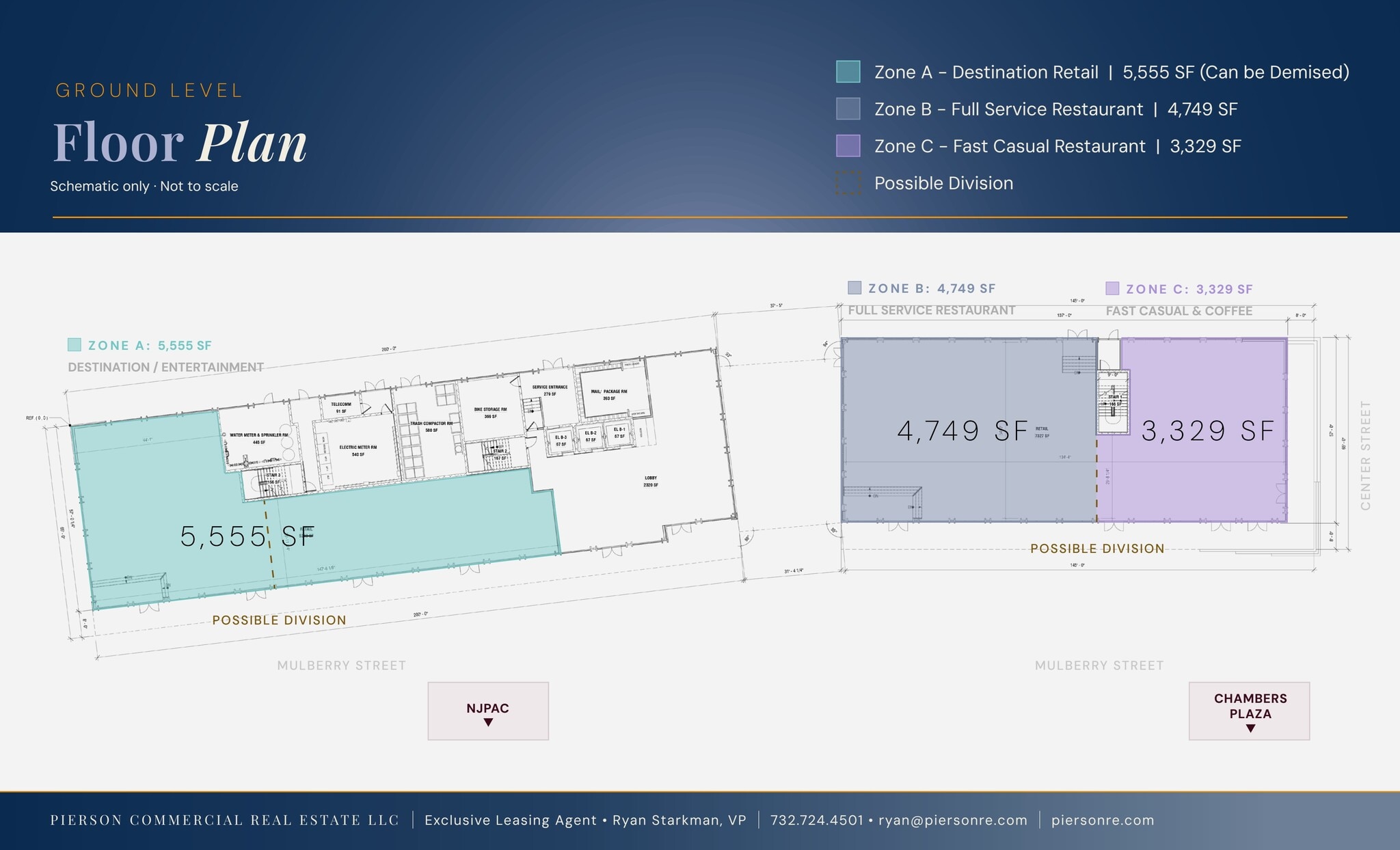 1 Center St, Newark, NJ à louer Plan d’étage– Image 1 sur 4
