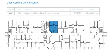 2525 Camino del Rio S, San Diego, CA à louer Plan d’étage– Image 1 sur 1