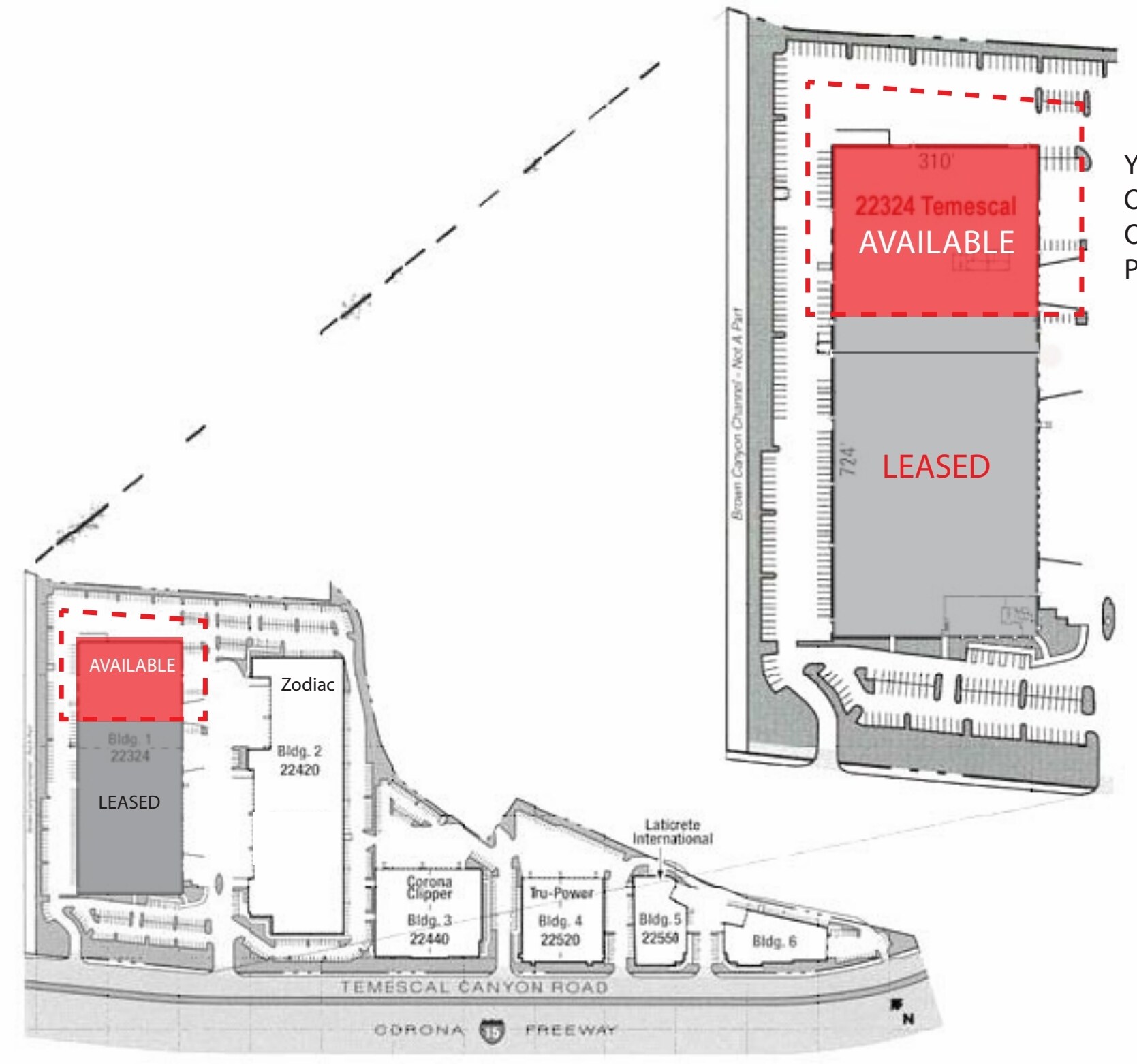 22324 Temescal Canyon Rd, Corona, CA à louer Plan de site– Image 1 sur 1