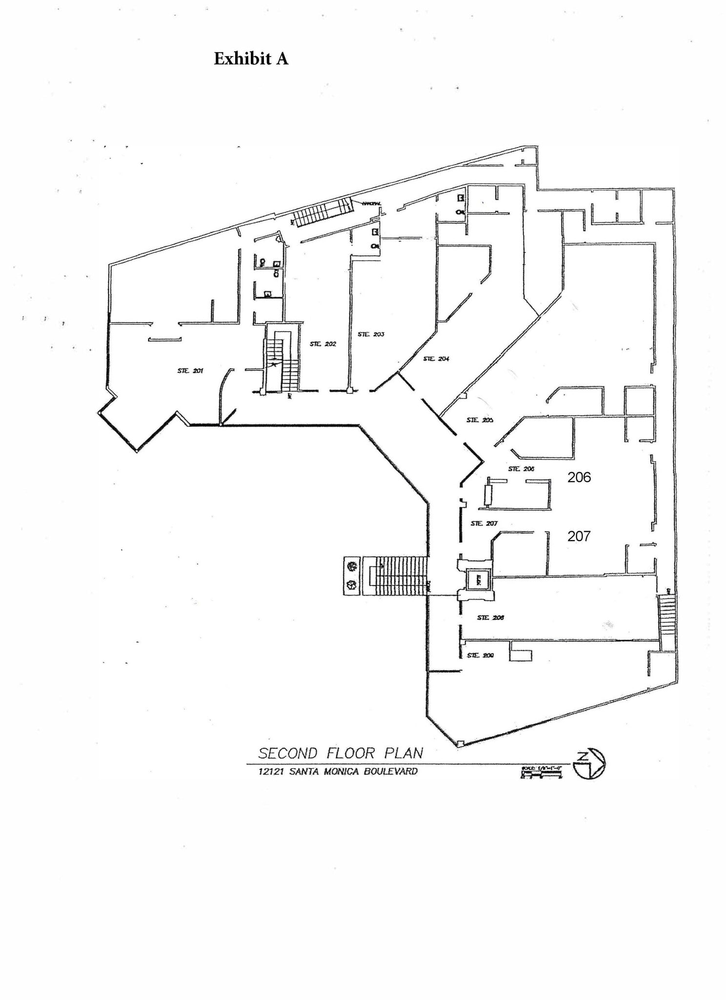 12201-12219 Santa Monica Blvd, Los Angeles, CA à louer Plan d’étage– Image 1 sur 2