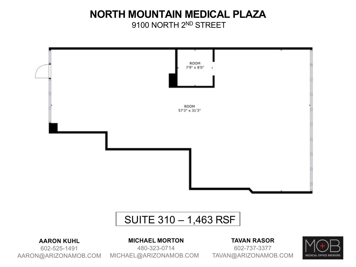 9100 N 2nd St, Phoenix, AZ à louer Plan d’étage– Image 1 sur 1