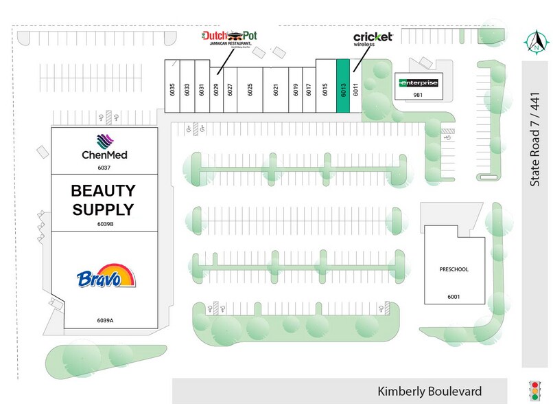 6001 Kimberly Blvd, North Lauderdale, FL à louer - Plan de site – Image 2 sur 4