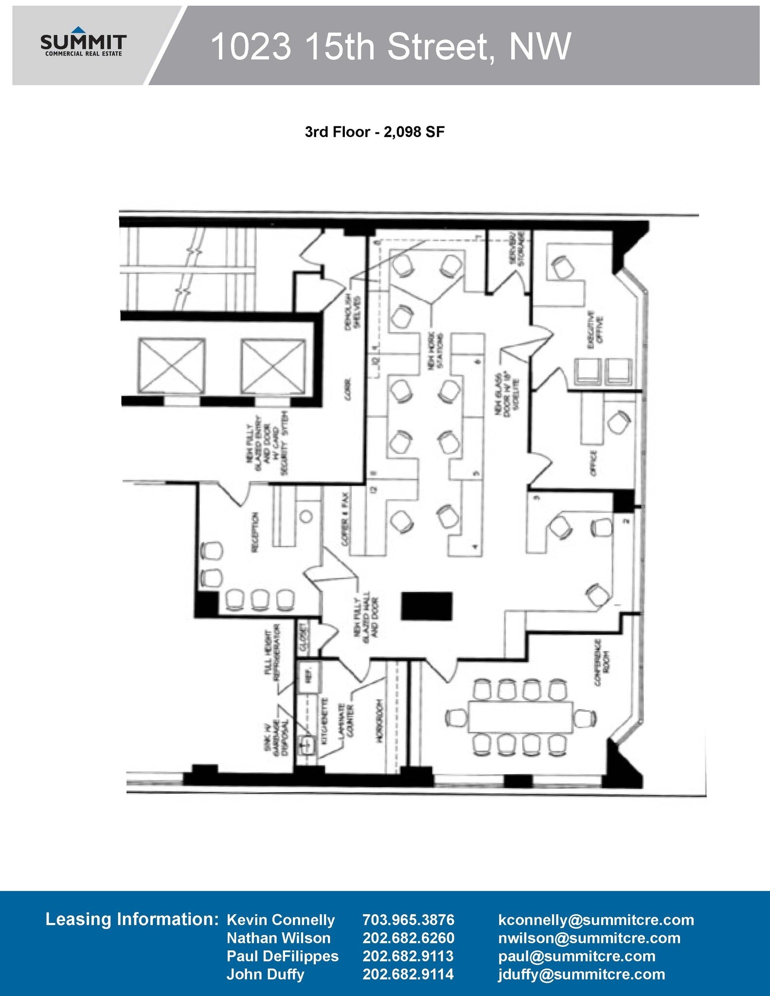 1023 15th St NW, Washington, DC à louer Plan d’étage– Image 1 sur 1